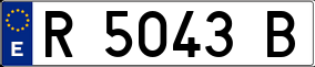 Trailer License Plate